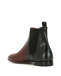 dunkelrote Chelsea Boots aus Leder von Francesco Russo