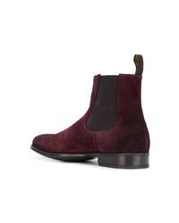 dunkelrote Chelsea Boots aus Wildleder von Doucal's