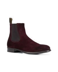 dunkelrote Chelsea Boots aus Wildleder von Doucal's