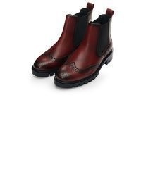 dunkelrote Chelsea Boots aus Wildleder von ara