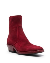 dunkelrote Chelsea Boots aus Wildleder von Premiata