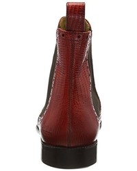 dunkelrote Chelsea Boots