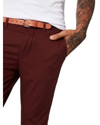 dunkelrote Chinohose von Selected Homme