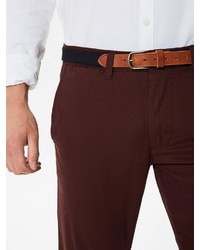 dunkelrote Chinohose von Selected Homme