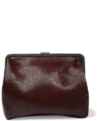 dunkelrote Clutch von Clare Vivier