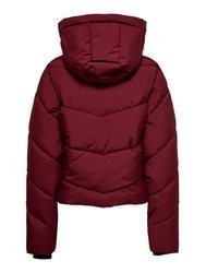 dunkelrote Daunenjacke von Only