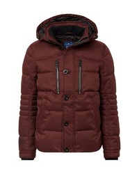 dunkelrote Daunenjacke von Tom Tailor