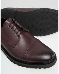 dunkelrote Derby Schuhe von Hugo Boss