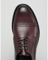 dunkelrote Derby Schuhe von Hugo Boss