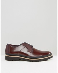 dunkelrote Derby Schuhe von Ted Baker