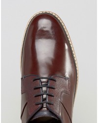 dunkelrote Derby Schuhe von Ted Baker