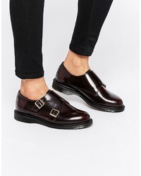 dunkelrote Doppelmonks von Dr. Martens