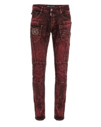 dunkelrote enge Jeans von Cipo & Baxx