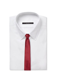 dunkelrote gepunktete Krawatte von Lanvin