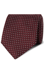 dunkelrote gepunktete Krawatte von Tom Ford