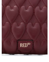 dunkelrote gesteppte Leder Umhängetasche von RED Valentino