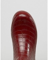 dunkelrote Gummistiefel von Asos