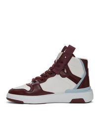 dunkelrote hohe Sneakers aus Leder von Givenchy