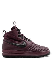 dunkelrote hohe Sneakers aus Leder von Nike