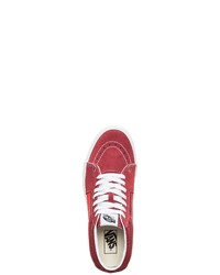 dunkelrote hohe Sneakers aus Wildleder von Vans