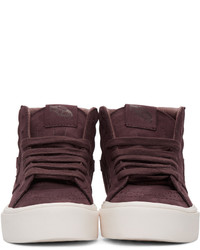 dunkelrote hohe Sneakers von Vans