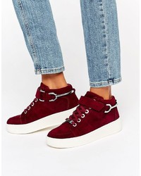 dunkelrote hohe Sneakers von Carvela