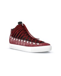 dunkelrote hohe Sneakers von Swear