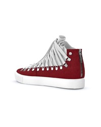 dunkelrote hohe Sneakers von Swear