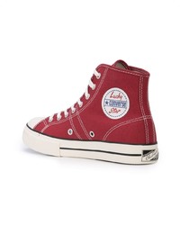 dunkelrote hohe Sneakers von Converse