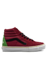 dunkelrote hohe Sneakers von Vans