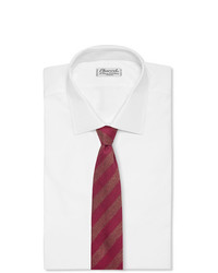 dunkelrote horizontal gestreifte Krawatte von Charvet