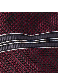 dunkelrote horizontal gestreifte Krawatte von Tom Ford