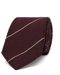 dunkelrote horizontal gestreifte Krawatte von Dunhill