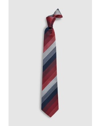 dunkelrote horizontal gestreifte Krawatte von next