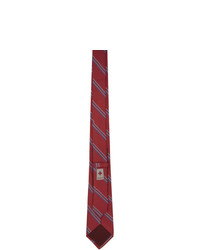 dunkelrote horizontal gestreifte Krawatte von Gucci