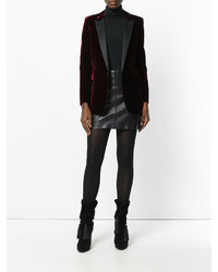 dunkelrote Jacke von Saint Laurent