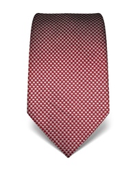dunkelrote Krawatte mit Hahnentritt-Muster von Vincenzo Boretti