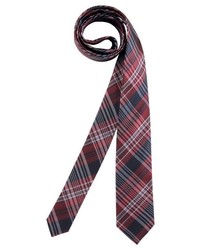 dunkelrote Krawatte mit Schottenmuster von MAN´S WORLD