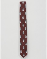 dunkelrote Krawatte von Asos