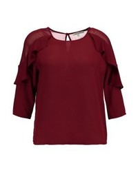 dunkelrote Langarmbluse von mint&berry