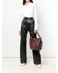 dunkelrote Leder Beuteltasche von Givenchy