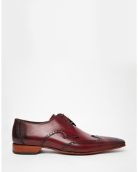 dunkelrote Leder Brogues von Jeffery West