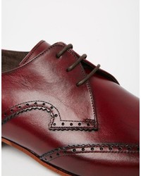 dunkelrote Leder Brogues von Jeffery West