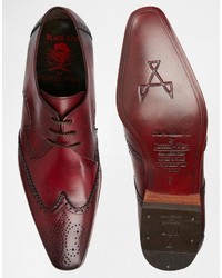 dunkelrote Leder Brogues von Jeffery West