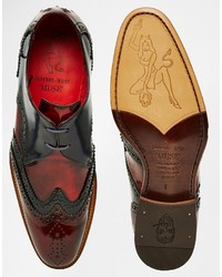 dunkelrote Leder Brogues von Jeffery West