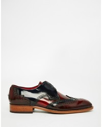 dunkelrote Leder Brogues von Jeffery West