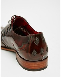 dunkelrote Leder Brogues von Jeffery West