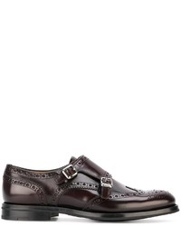 dunkelrote Leder Brogues von Church's