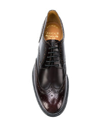 dunkelrote Leder Brogues von Doucal's