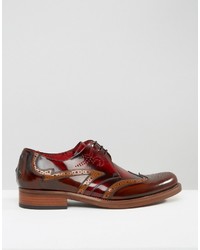 dunkelrote Leder Brogues von Jeffery West